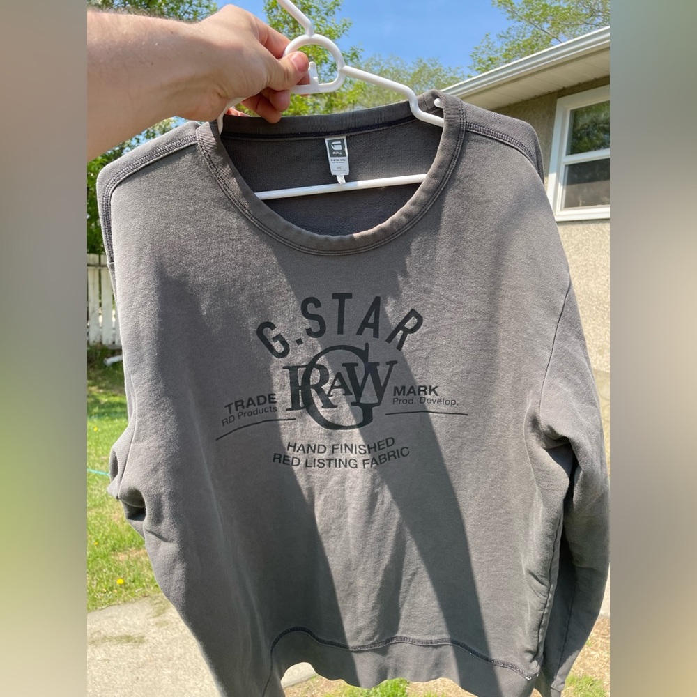 ⚡️G-Star Raw Army Green Crewneck Sweater US XXL Awesome Shape ⚡️